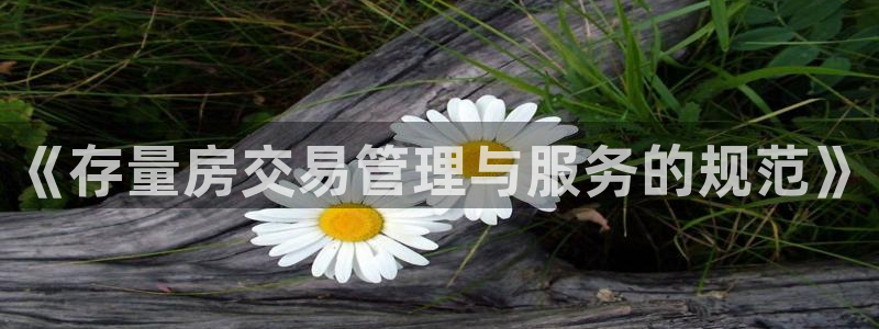 新宝5得74OOO5：《存量房交易管理与服务的规范》