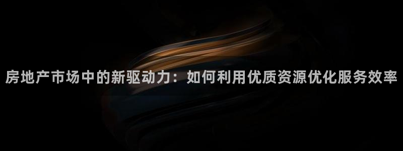 新宝5秒开：房地产市场中的新驱动力：如何利用优质资源优化服务