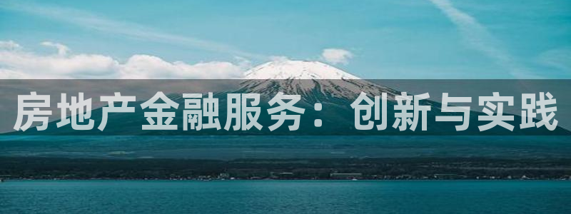 新宝5娱乐代理：房地产金融服务：创新与实践