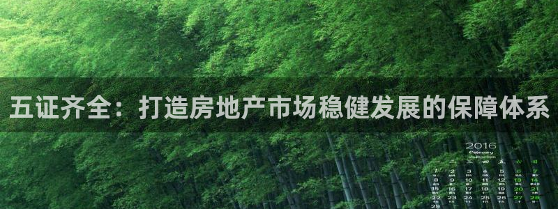新宝5娱乐如：五证齐全：打造房地产市场稳健发展的保障体系